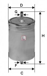 Imagine filtru combustibil SOFIMA S 1583 B