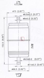 Imagine filtru combustibil SOFIMA S 1666 B