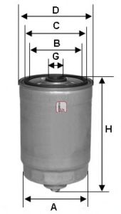 Imagine filtru combustibil SOFIMA S 1810 NR