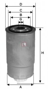 Imagine filtru combustibil SOFIMA S 4381 NR