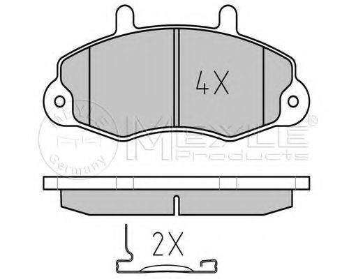 Imagine set placute frana,frana disc MEYLE 025 214 7018