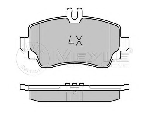 Imagine set placute frana,frana disc MEYLE 025 230 7016