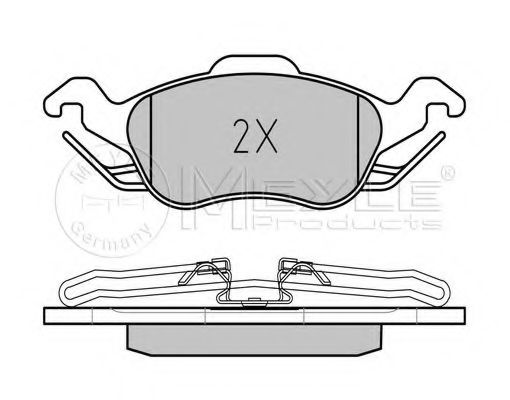 Imagine set placute frana,frana disc MEYLE 025 231 5419