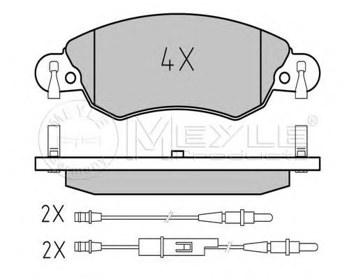 Imagine set placute frana,frana disc MEYLE 025 232 7617/W