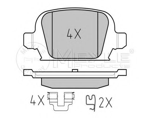 Imagine set placute frana,frana disc MEYLE 025 232 8414