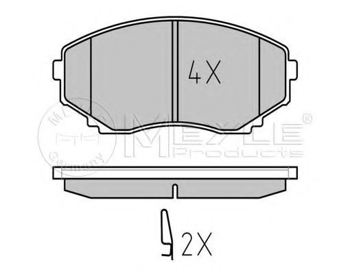 Imagine set placute frana,frana disc MEYLE 025 235 1516/W