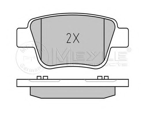 Imagine set placute frana,frana disc MEYLE 025 236 2016/W