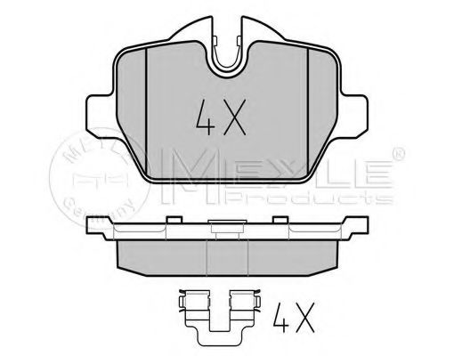 Imagine set placute frana,frana disc MEYLE 025 236 2316