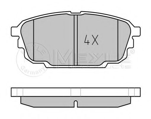 Imagine set placute frana,frana disc MEYLE 025 236 9713