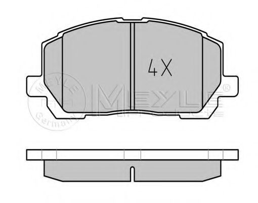 Imagine set placute frana,frana disc MEYLE 025 237 0317/W