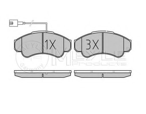 Imagine set placute frana,frana disc MEYLE 025 239 1919/W