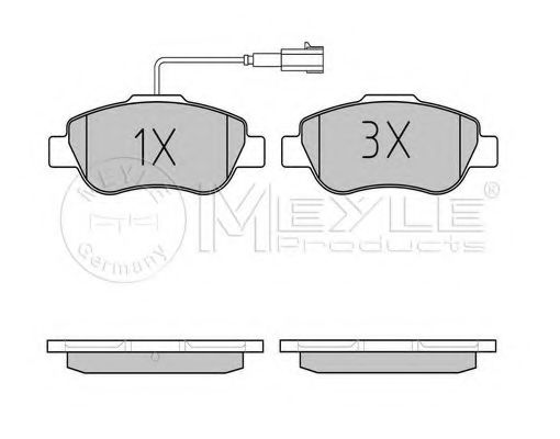 Imagine set placute frana,frana disc MEYLE 025 240 7218