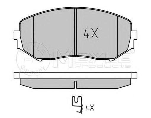 Imagine set placute frana,frana disc MEYLE 025 243 4617/W