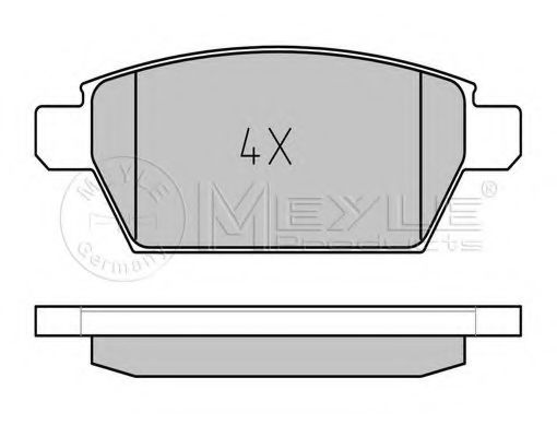 Imagine set placute frana,frana disc MEYLE 025 245 8114