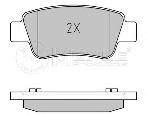 Imagine set placute frana,frana disc MEYLE 025 246 3516/W