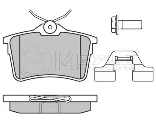 Imagine set placute frana,frana disc MEYLE 025 247 6516/W