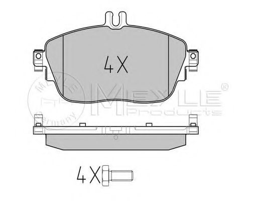 Imagine set placute frana,frana disc MEYLE 025 248 6919