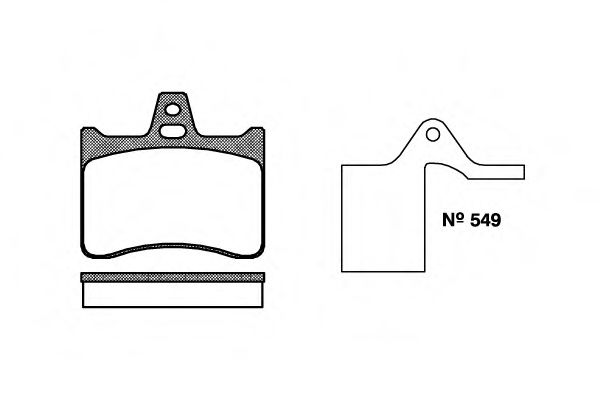 Imagine set placute frana,frana disc REMSA 0088.10