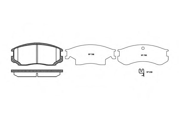 Imagine set placute frana,frana disc REMSA 0357.22