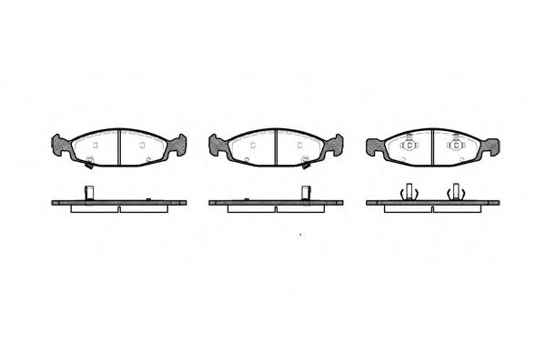 Imagine set placute frana,frana disc REMSA 0736.02