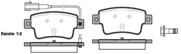 Imagine set placute frana,frana disc REMSA 1198.02