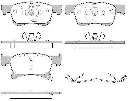 Imagine set placute frana,frana disc REMSA 1580.02