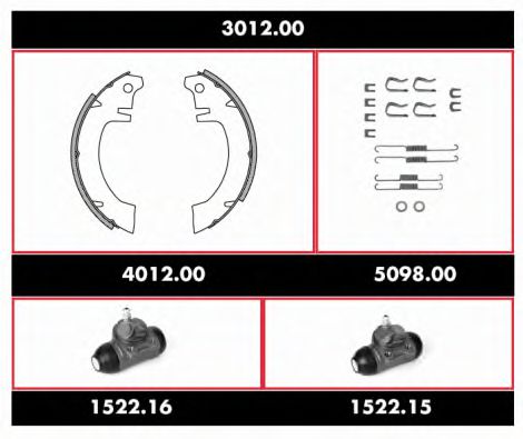 Imagine Set frana, frana tambur REMSA 3012.00