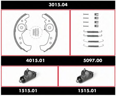 Imagine Set frana, frana tambur REMSA 3015.04