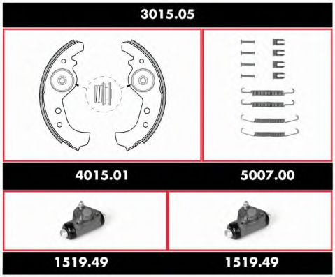 Imagine Set frana, frana tambur REMSA 3015.05