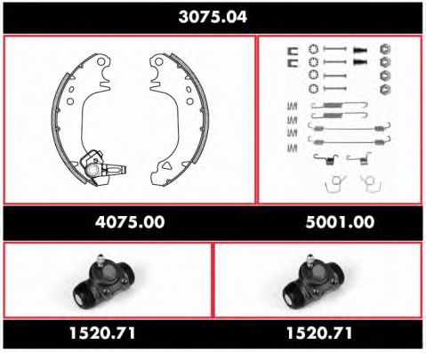 Imagine Set frana, frana tambur REMSA 3075.04