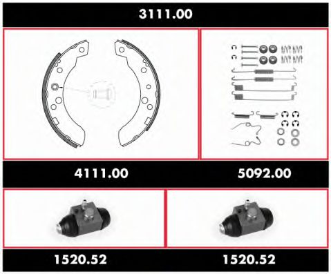 Imagine Set frana, frana tambur REMSA 3111.00