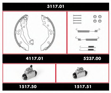 Imagine Set frana, frana tambur REMSA 3117.01