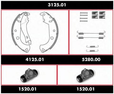 Imagine Set frana, frana tambur REMSA 3125.01