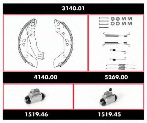 Imagine Set frana, frana tambur REMSA 3140.01