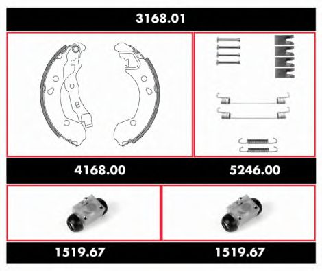 Imagine Set frana, frana tambur REMSA 3168.01