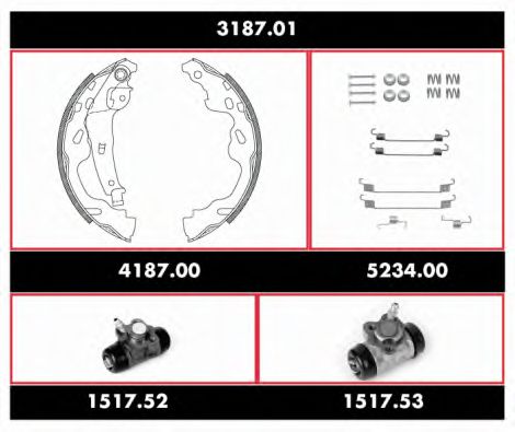 Imagine Set frana, frana tambur REMSA 3187.01