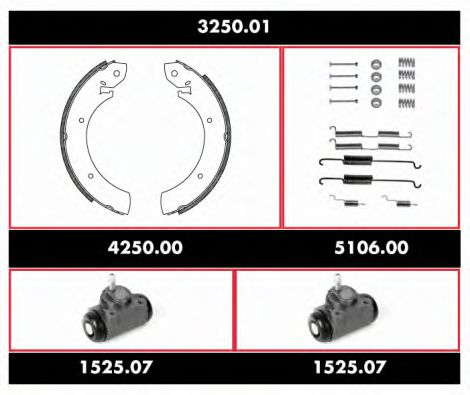 Imagine Set frana, frana tambur REMSA 3250.01