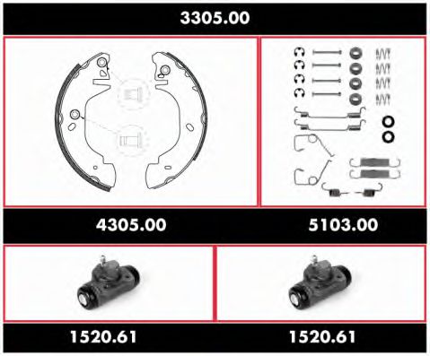 Imagine Set frana, frana tambur REMSA 3305.00