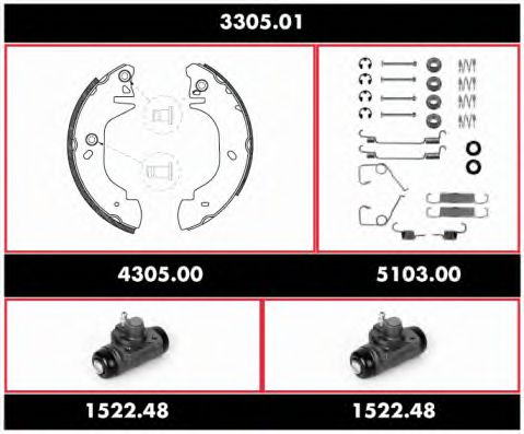 Imagine Set frana, frana tambur REMSA 3305.01