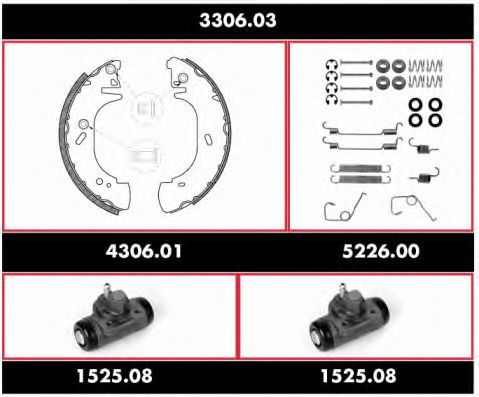 Imagine Set frana, frana tambur REMSA 3306.03