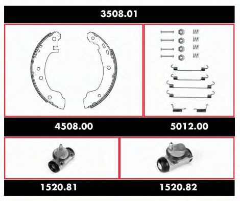 Imagine Set frana, frana tambur REMSA 3508.01