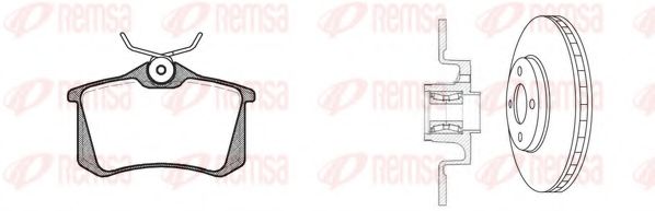 Set frana, frana disc REMSA 8263.27