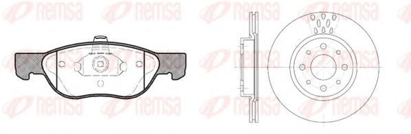 Set frana, frana disc REMSA 8587.00