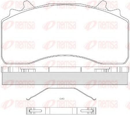 Imagine set placute frana,frana disc REMSA JCA 1526.00