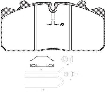 Imagine set placute frana,frana disc REMSA JCA 658.30