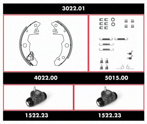 Imagine Set frana, frana tambur REMSA SPK 3022.01