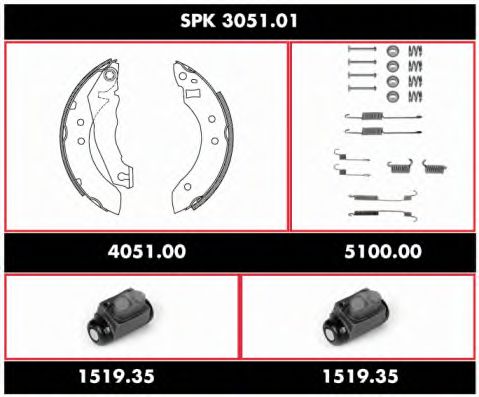 Imagine Set frana, frana tambur REMSA SPK 3051.01