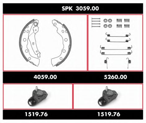 Set frana, frana tambur REMSA SPK 3059.00