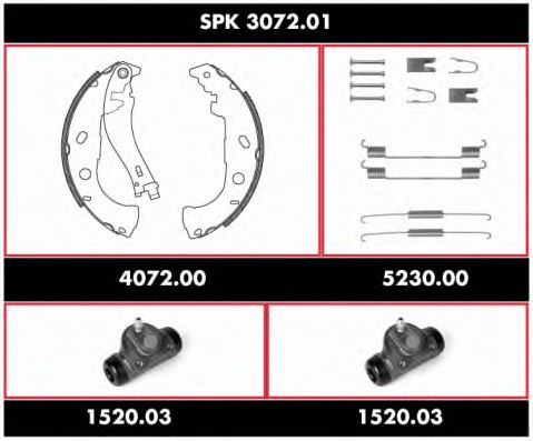 Set frana, frana tambur REMSA SPK 3072.01