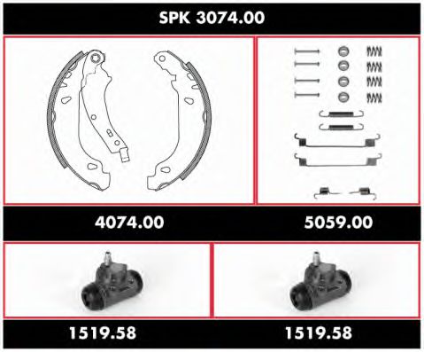 Set frana, frana tambur REMSA SPK 3074.00